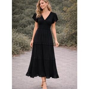 Olivia Grey | Dresses | Olivia Grey Navy Floral Boho Strappy Maxi Dress  Womens Size Small Nwt | Poshmark